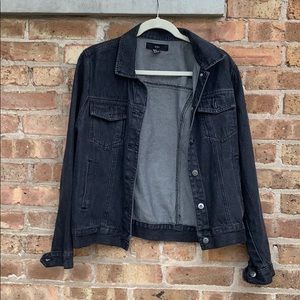simple black denim jacket